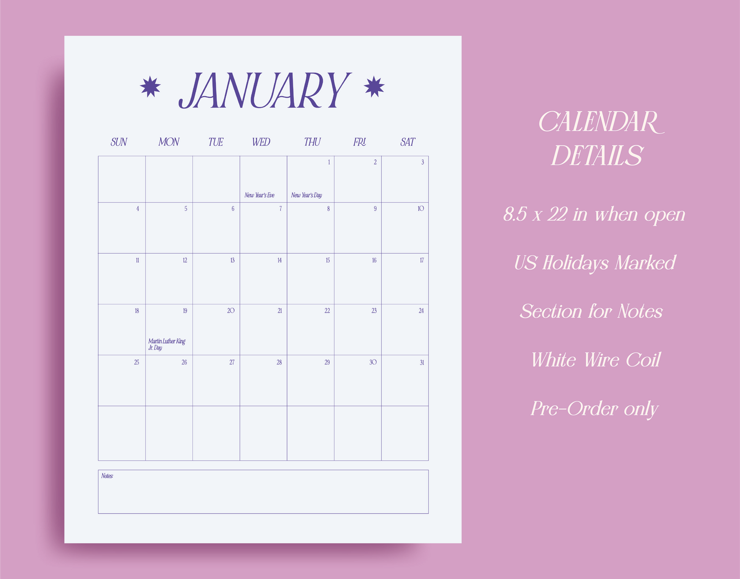 PRE-ORDER | 2026 Brittany Keller Art Wall Calendar