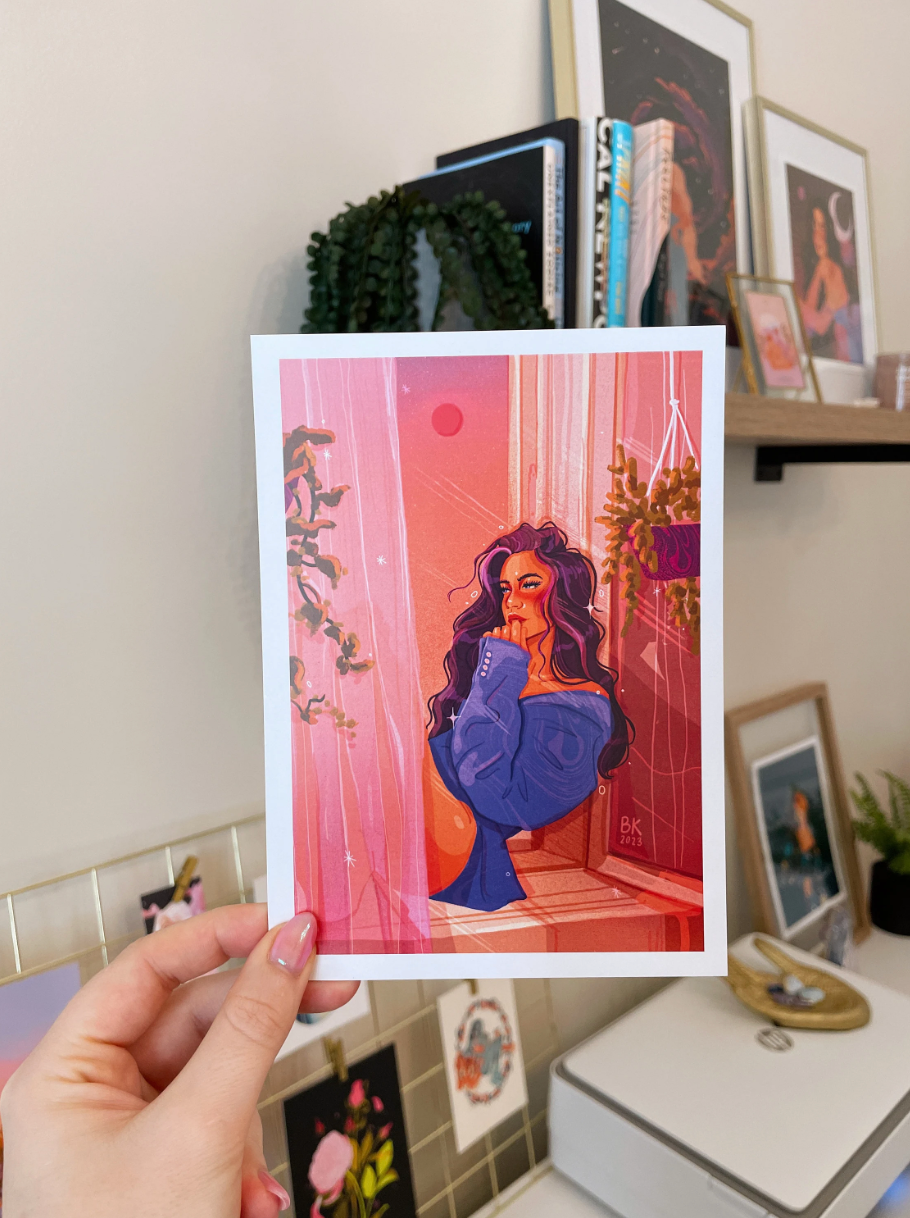 Windowsill Sunset Print