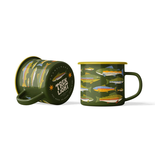Enamel Coffee & Camp Mug | Trout | 16oz
