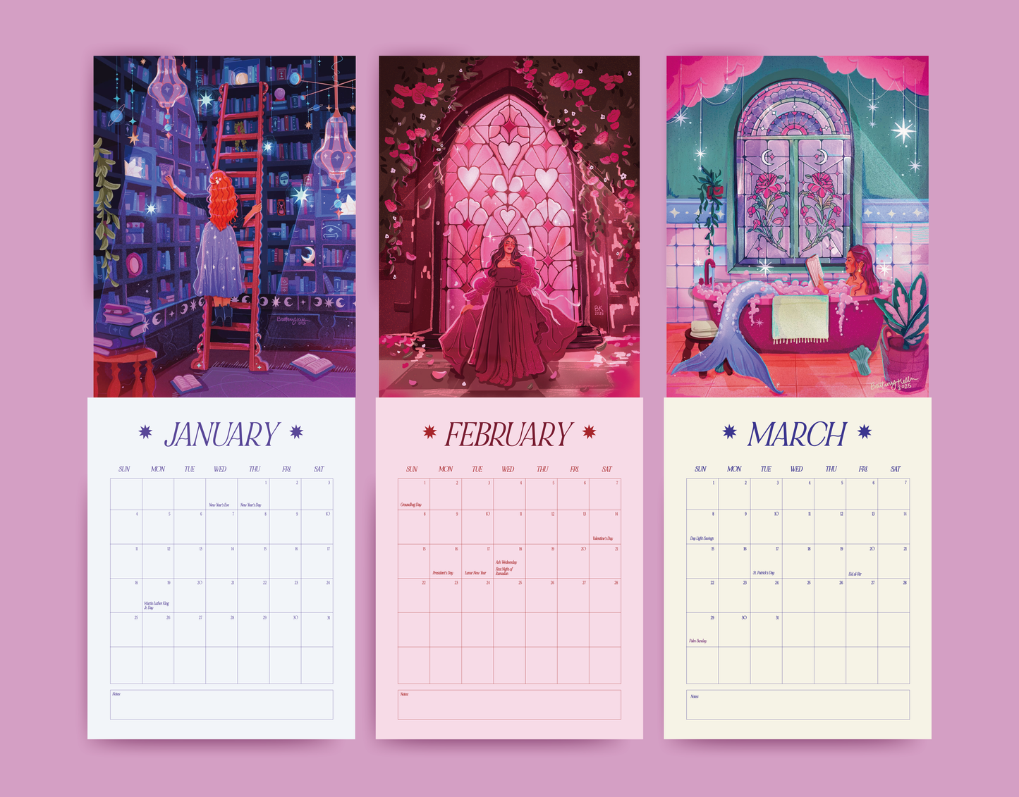 PRE-ORDER | 2026 Brittany Keller Art Wall Calendar