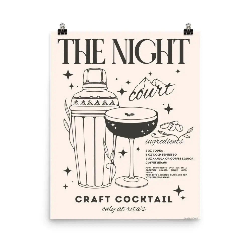 ACOTAR Night Court Espresso Martini Print
