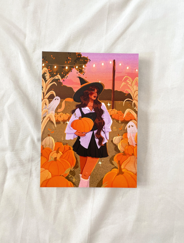 Pumpkin Patch Witch Print