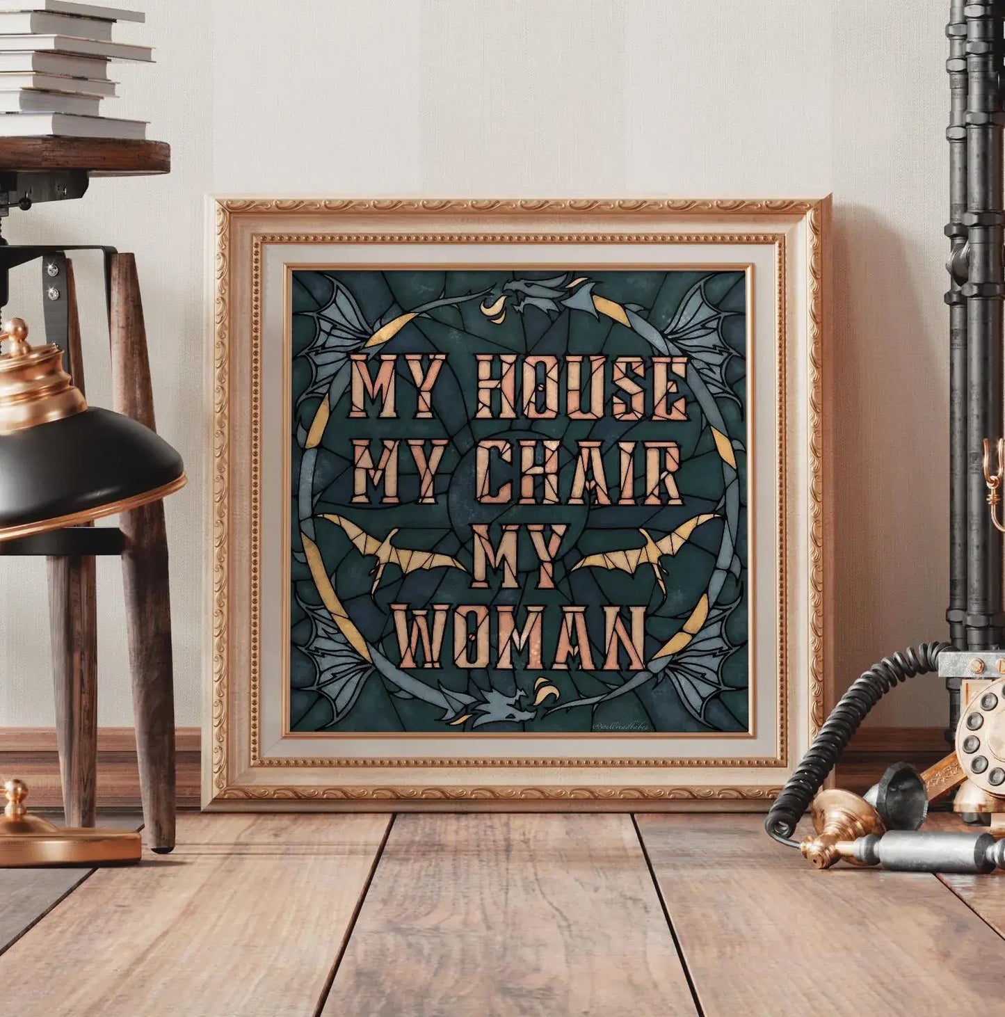 Fourth Wing My House My Chair My Woman Art Print