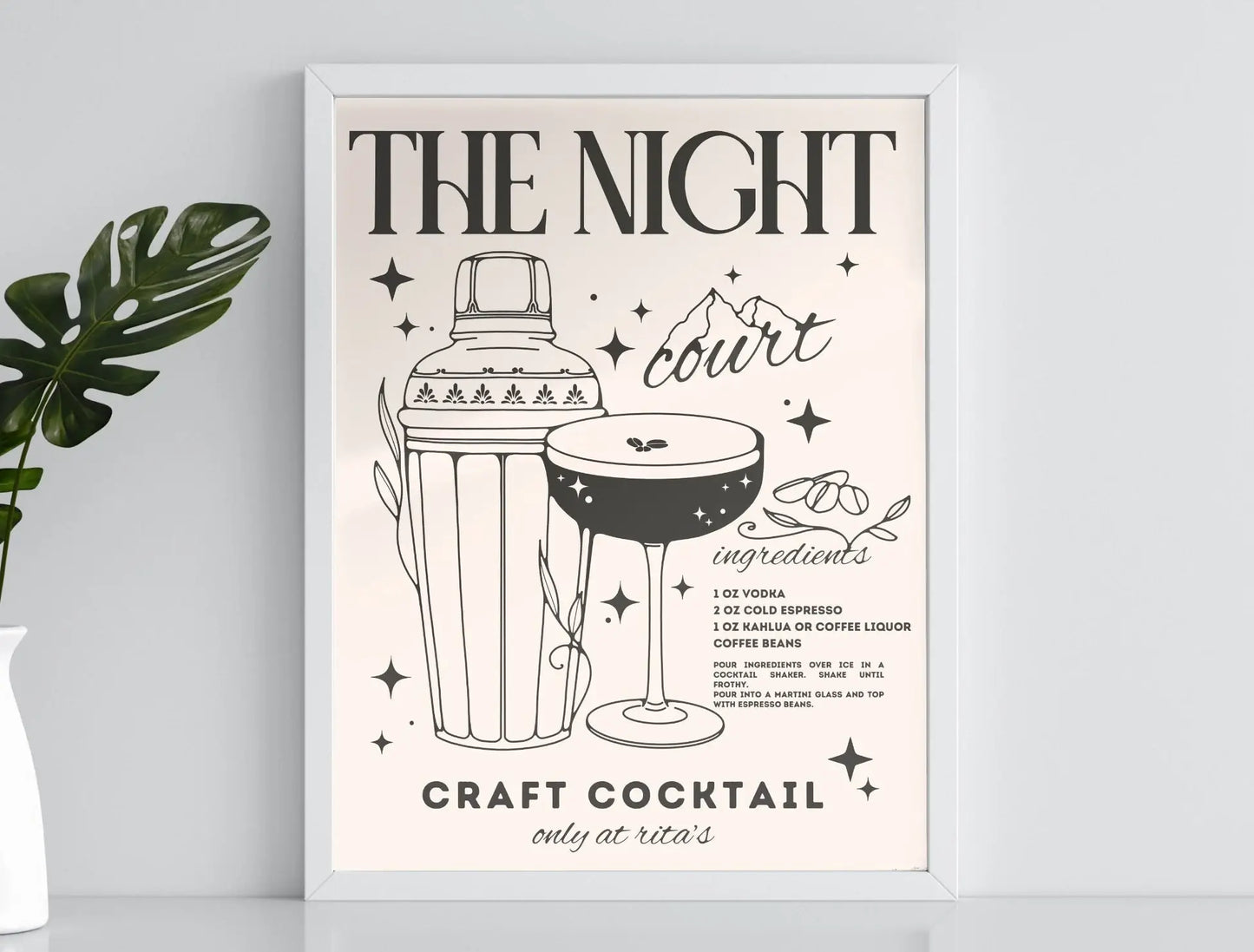 ACOTAR Night Court Espresso Martini Print