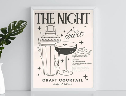 ACOTAR Night Court Espresso Martini Print