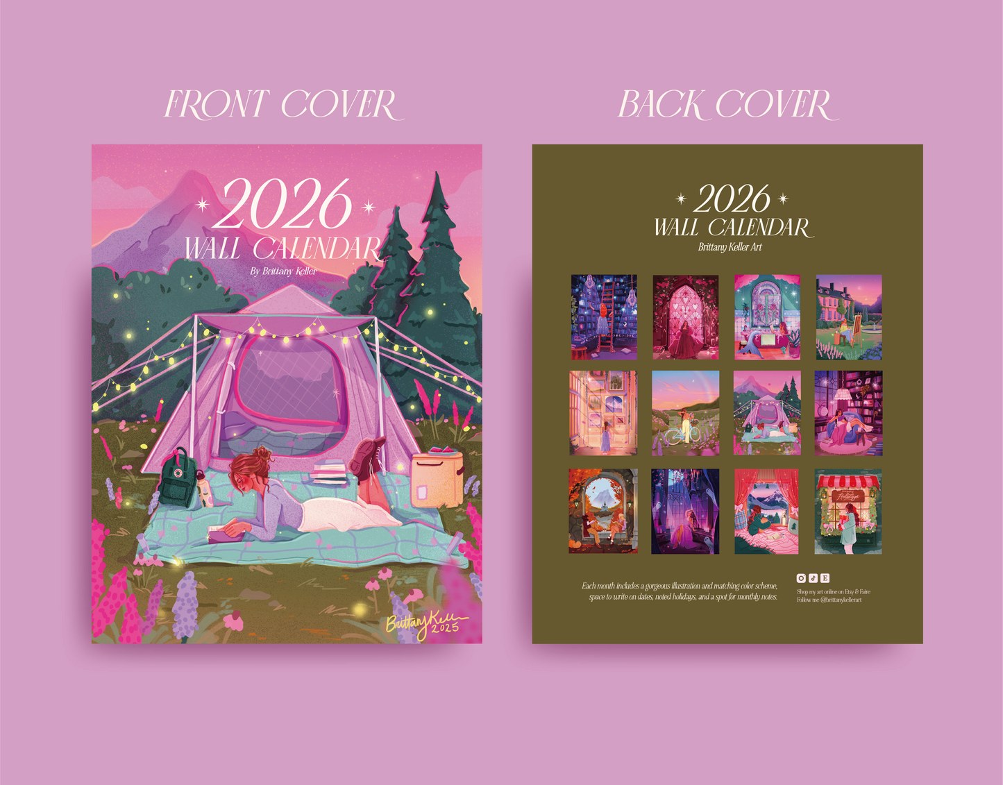 PRE-ORDER | 2026 Brittany Keller Art Wall Calendar