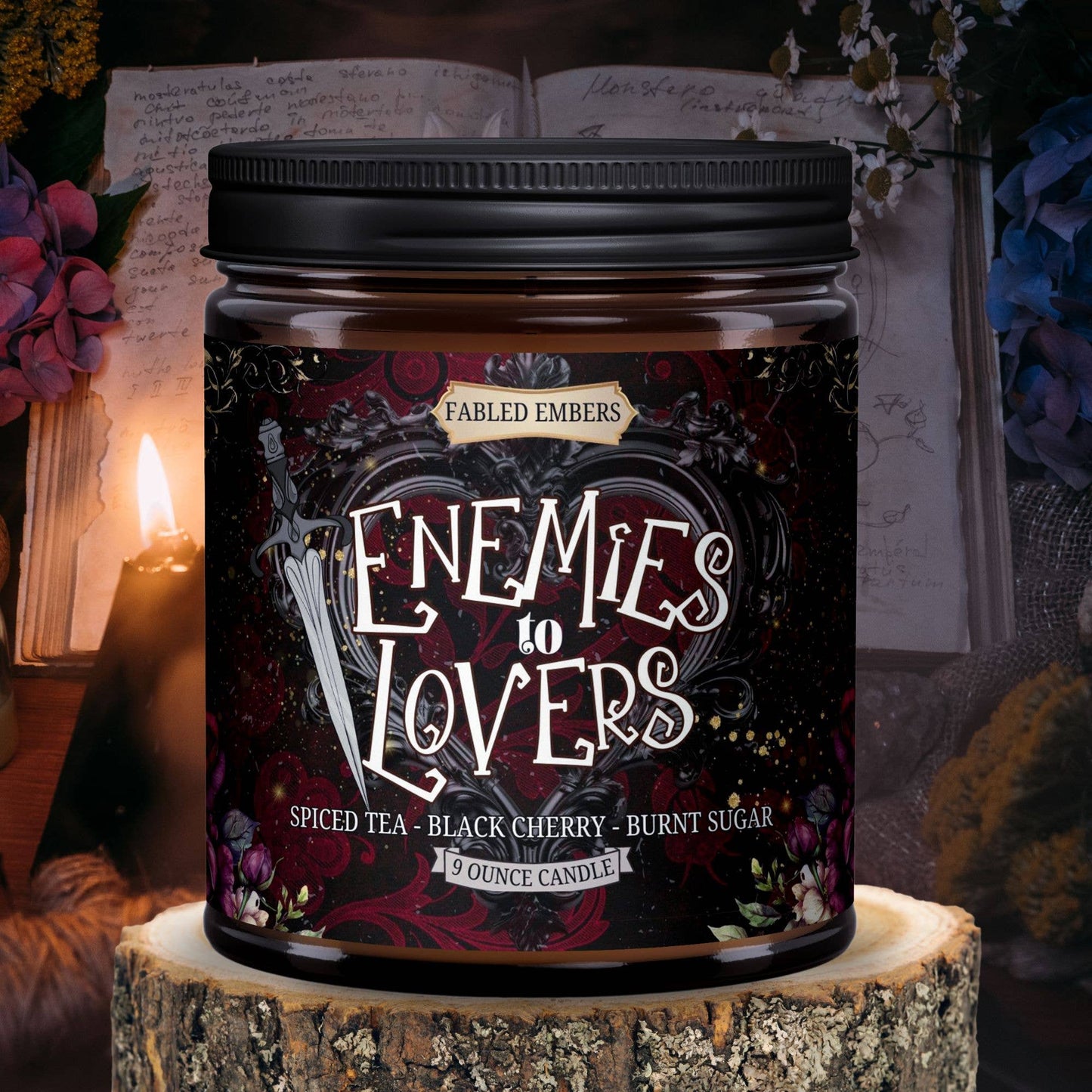 Enemies to Lovers Bookish Candle Coconut Soy