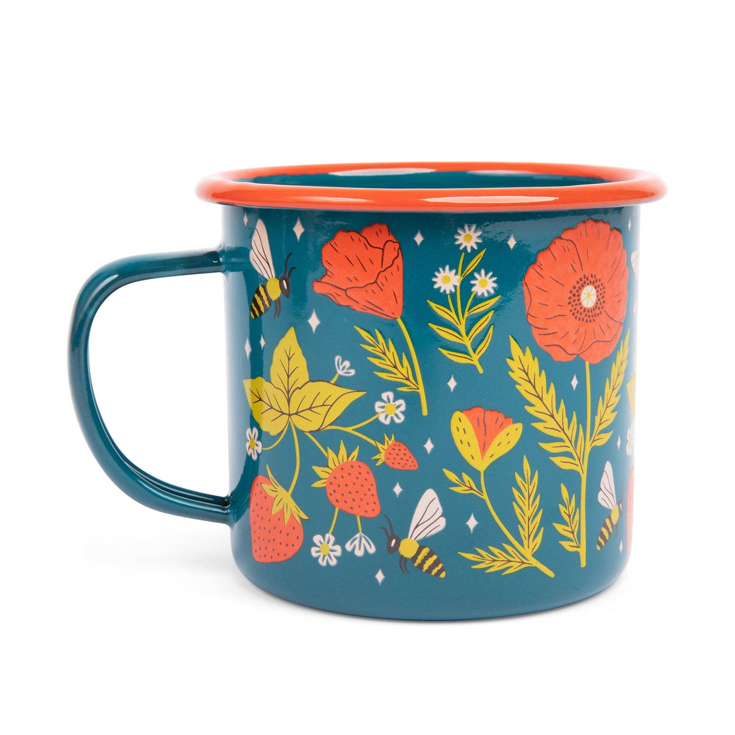 Enamel Coffee & Camp Mug - Garden Buzz Honeybee