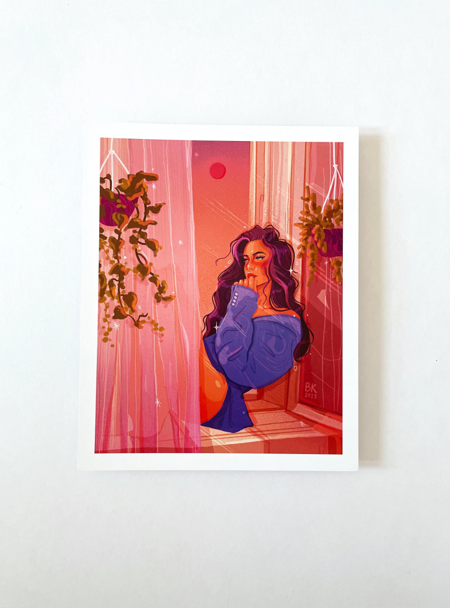 Windowsill Sunset Print