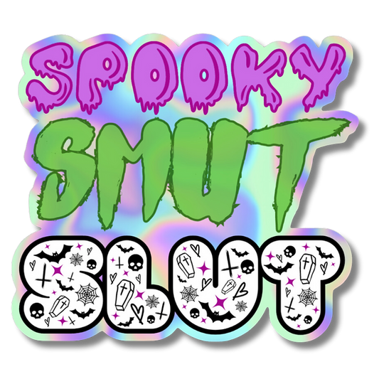 Spooky Smut Slut Holo Sticker