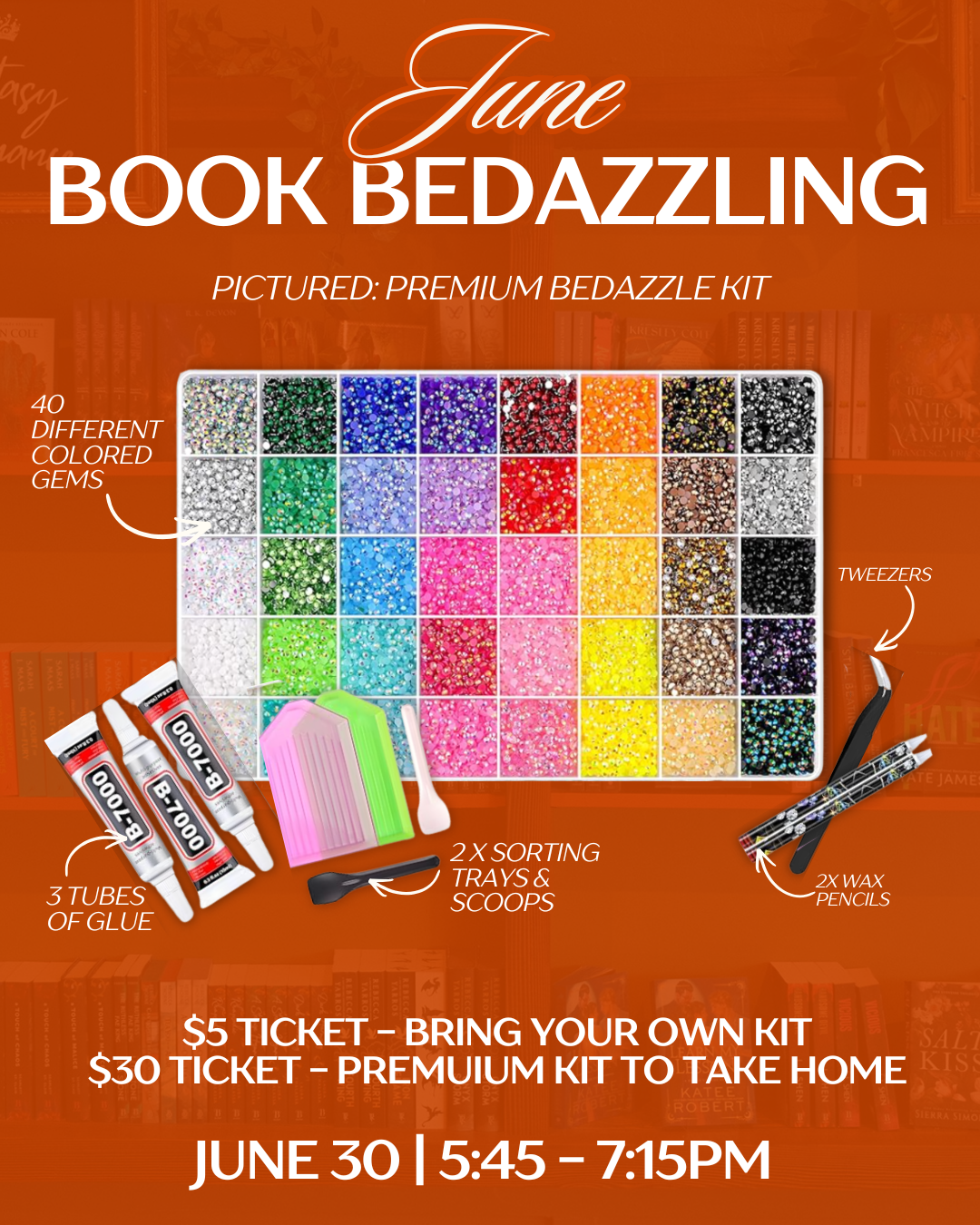 Book Bedazzling Night - June 30