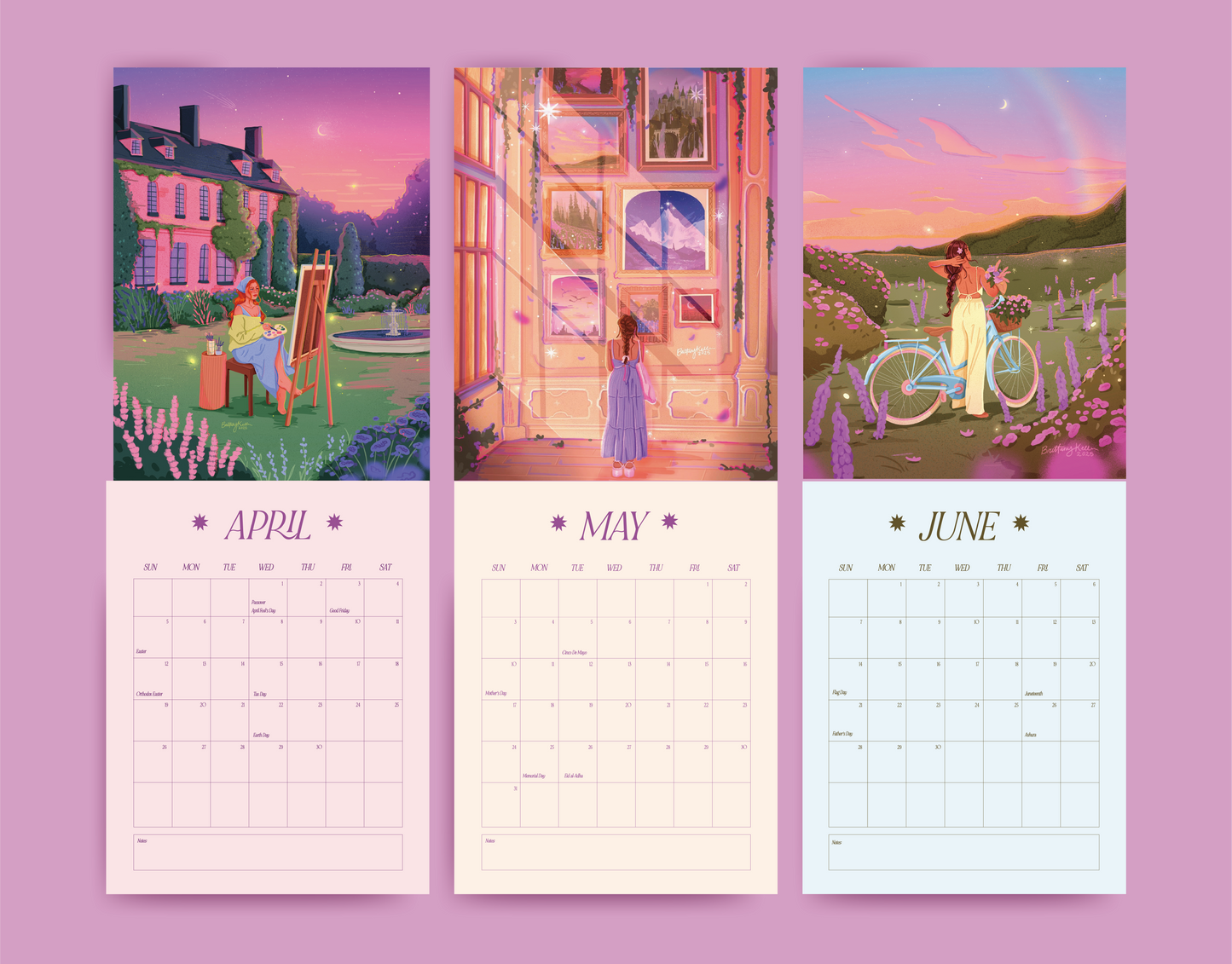PRE-ORDER | 2026 Brittany Keller Art Wall Calendar