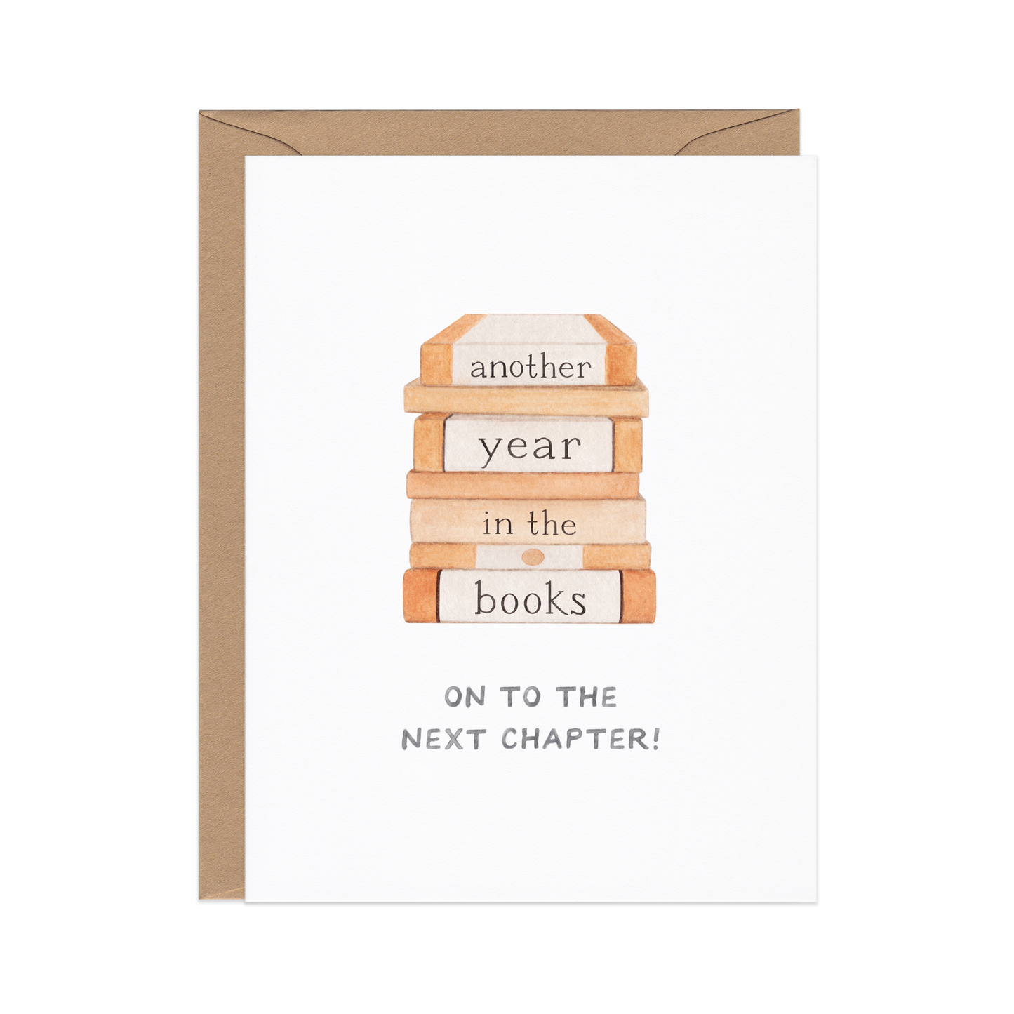 Another Year In The Books — Book Pun Holiday / Birthday Card