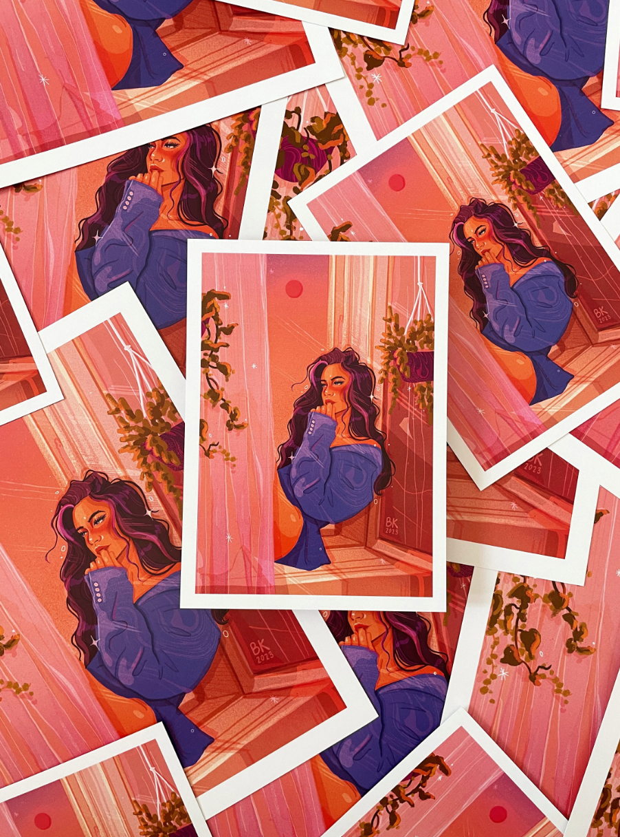 Windowsill Sunset Print