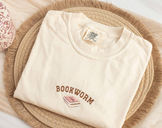 Embroidered Bookworm & Book Lover T-Shirts and Gifts