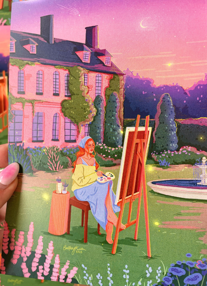 Painting in the Garden Art Print