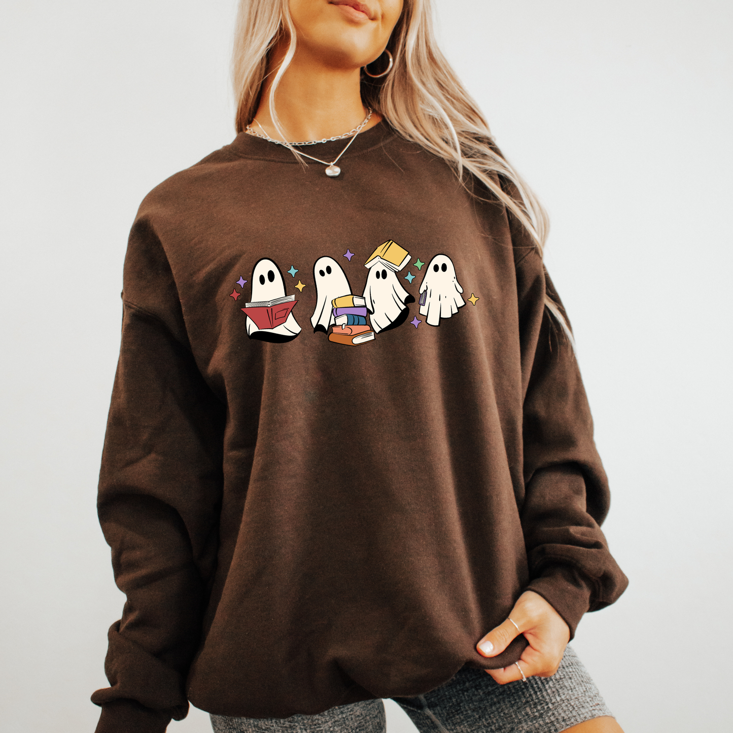 Bookish Ghosts Sweatshirt – Halloween Reading Crewneck