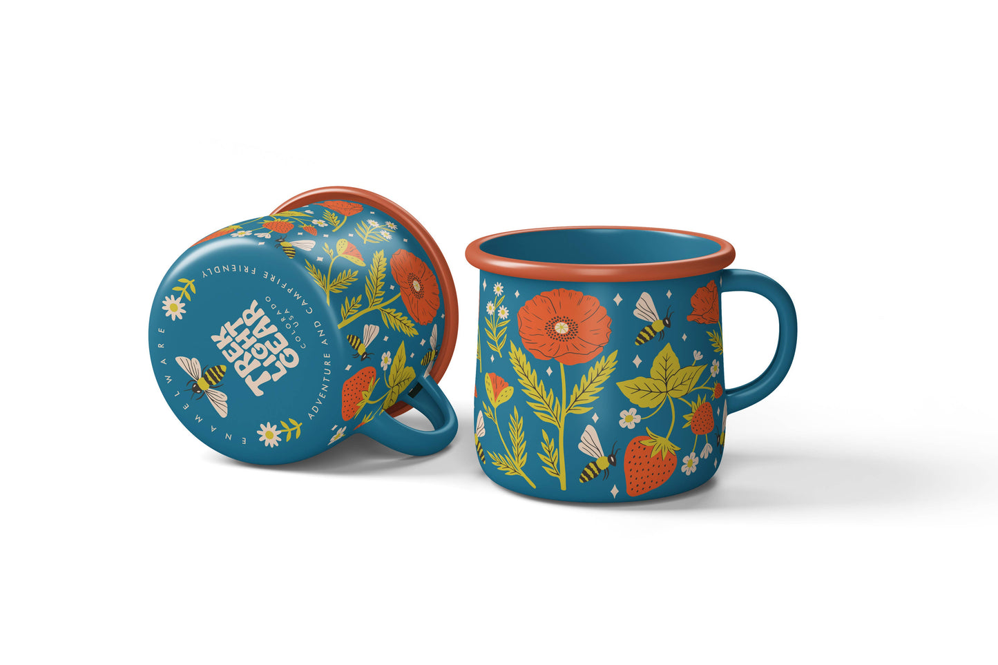 Enamel Coffee & Camp Mug - Garden Buzz Honeybee